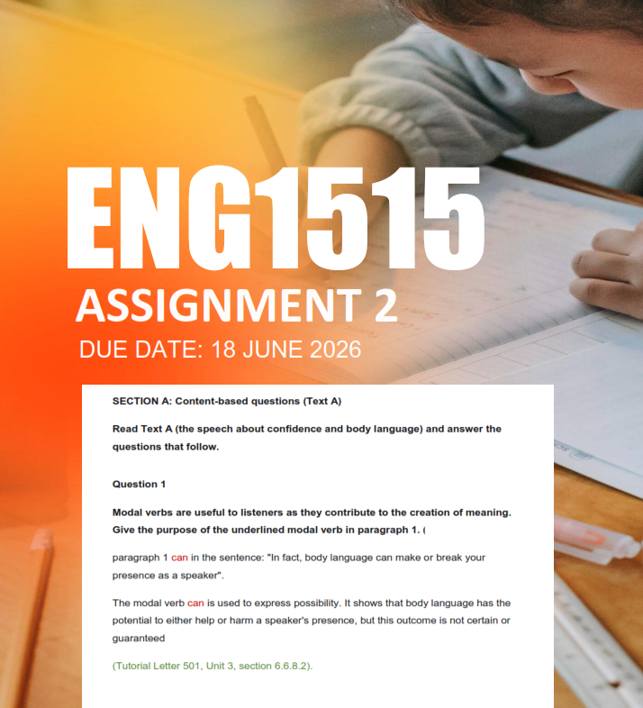 ENG1515 Assignment 2 Semester 1 2026 - Due 18 Jun2 2026