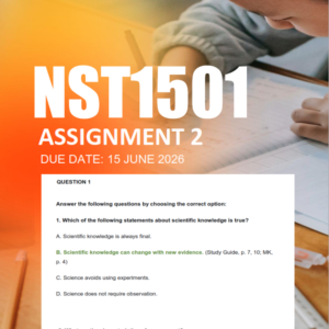 NST1501 Assignment 2 Semester 1 2026 - Due 15 June 2026