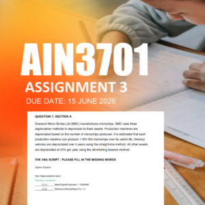 AIN3701 Assignment 3 Semester 1 2026 - Due 15 June 2026