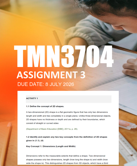 TMN3704 Assignment 3 Semester 1 2026 - Due 8 July 2026