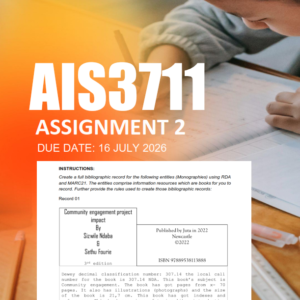AIS3711 Assignment 3 Semester 1 2026 - Due 16 July 2026
