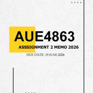 AUE4863 Assignment 2 (PORTFOLIO) MEMO – Due 29 JUNE 2026
