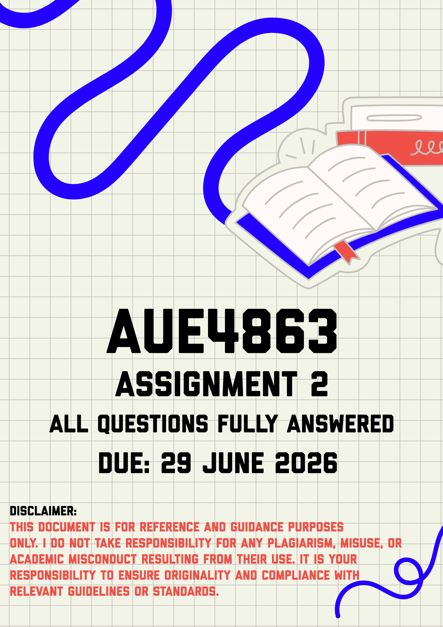 AUE4863 Assignment 2 Memo | Due 29 June 2026
