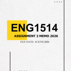 ENG1514 Assignment 2 2026 MEMO - Due 10 JUNE 2026