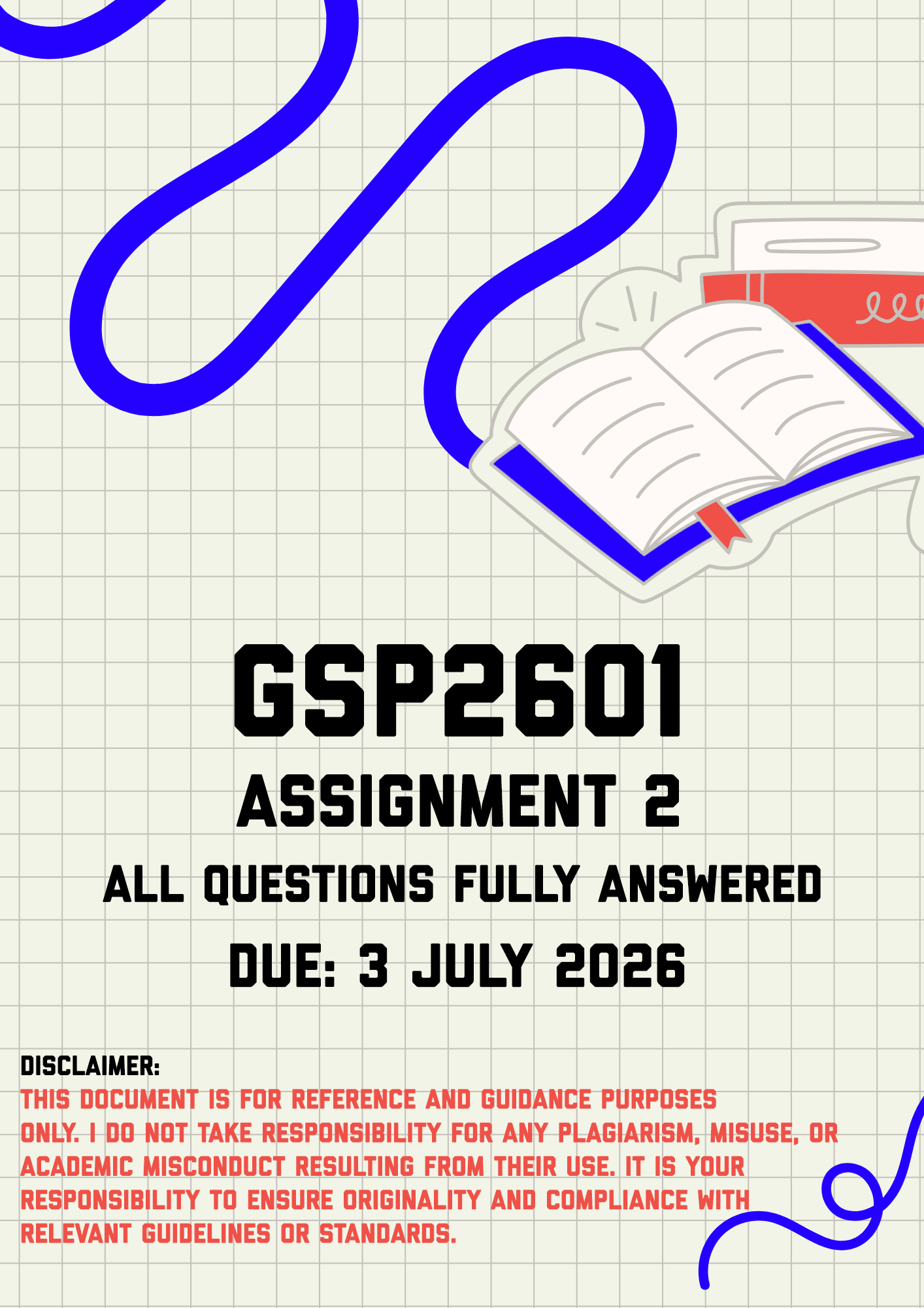 GSP2601 Assignment 2 Memo | Due 3 July 2026