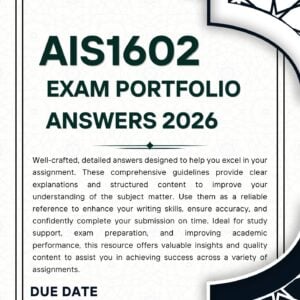 AIS1602 May / June Portfolio (ANSWERS & REFERENCES) Due Date 5 June 2026