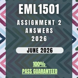 EML1501 ASSIGNMENT 2 2026 MEMO | DUE DATE JUNE 2026