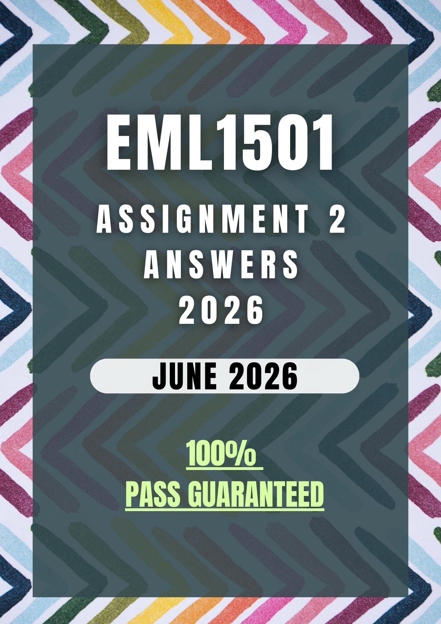 EML1501 ASSIGNMENT 2 2026 MEMO | DUE DATE JUNE 2026