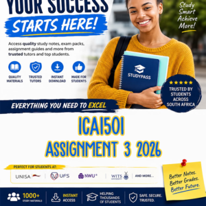ICA1501 Assignment 3 2026 (ANSWERS) - Due 18 June 2026 (100% TRUSTED & BEST ANSWERS)