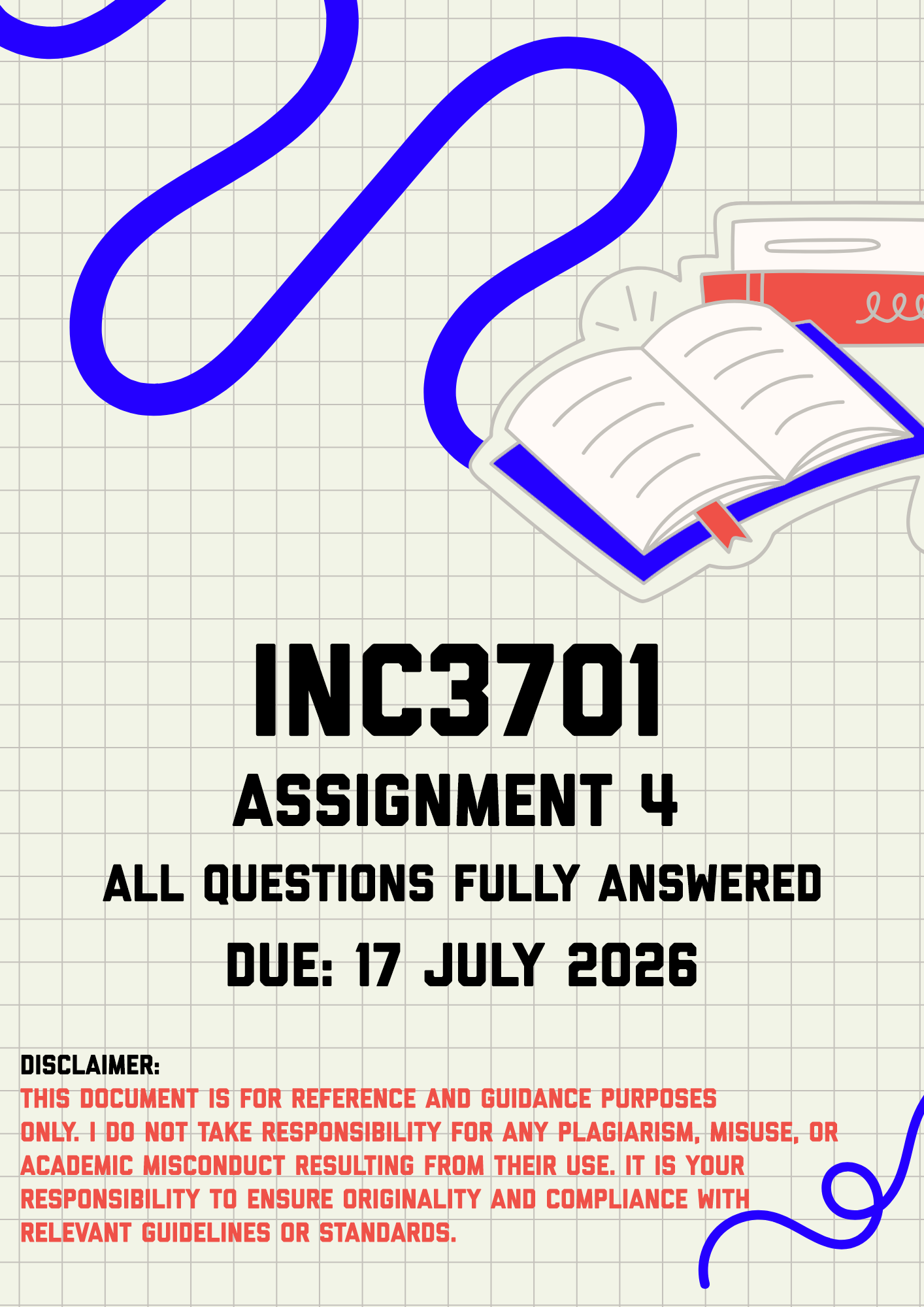 INC3701 Assignment 4 Memo | Due 17 July 2026