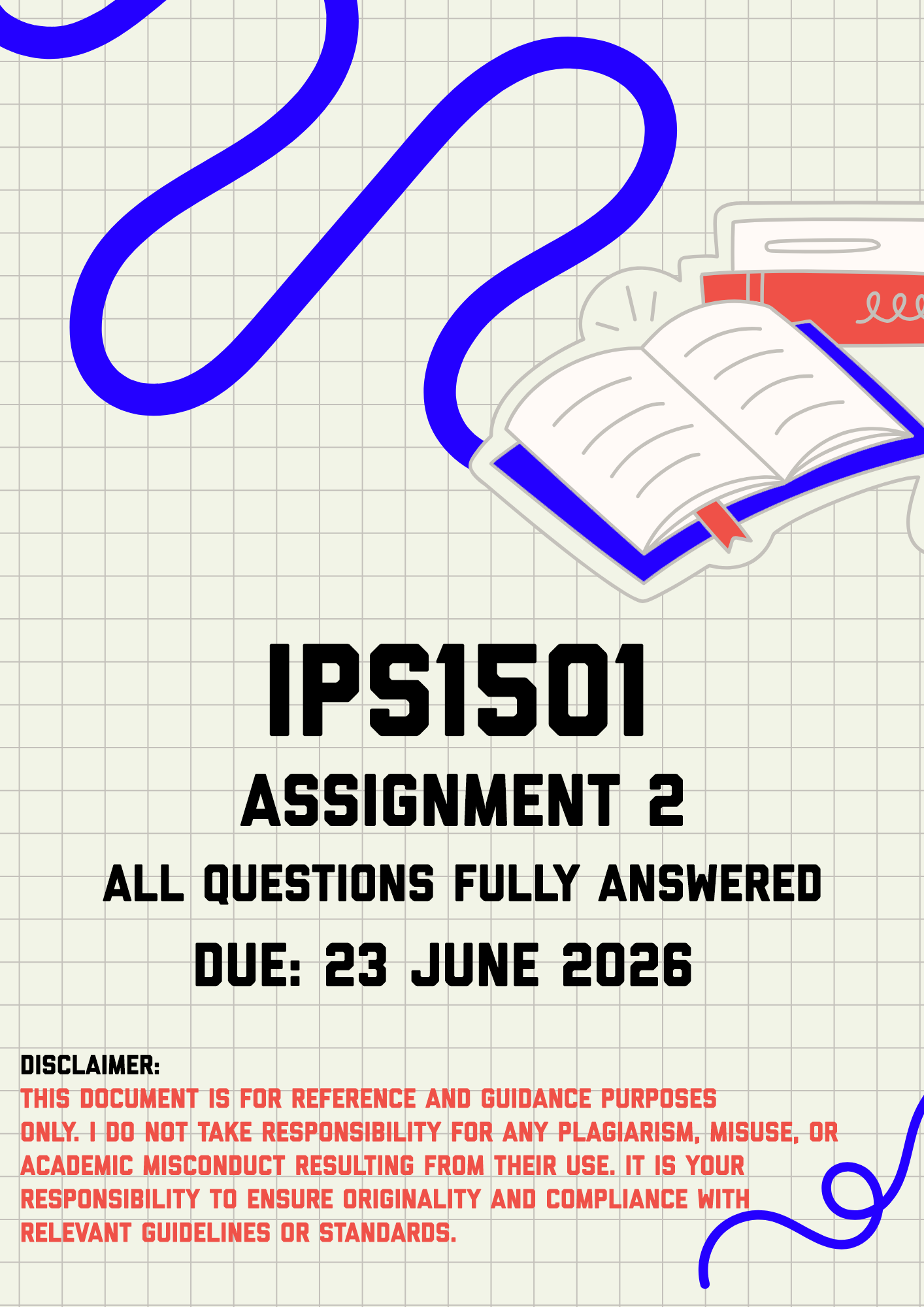 IPS1501 Assignment 2 Memo | Due 23 June 2026