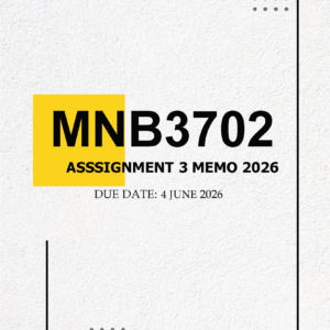 MNB3702 Assignment 3 (PORTFOLIO) MEMO – Due 4 JUNE 2026