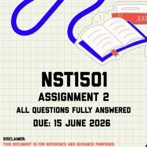 NST1501 Assignment 2 Memo | Due 15 June 2026