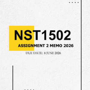 NST1502 Assignment 2 2026 MEMO - Due 8 JUNE 2026
