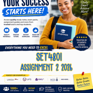 SET4801 Assignment 2 2026 (ANSWERS) - Due 30 June 2026 (100% TRUSTED & BEST ANSWERS)