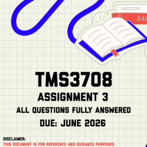 TMS3708 Assignment 3 Memo | Due June 2026