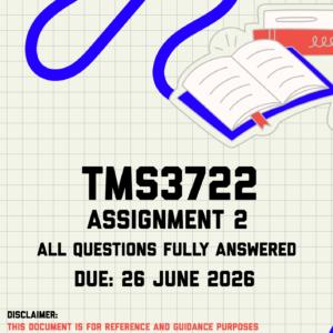 TMS3722 Assignment 2 Memo | Due 26 June 2026