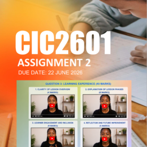 CIC2601 Assignment 2 Semester 1 2026 - Due 22 June 2026