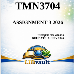 TMN3704 Assignment 3 (COMPLETE ANSWERS) 2026 (638428) - Due 8 July 2026