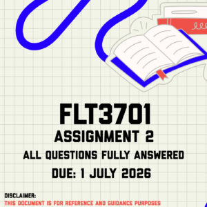 FLT3701 Assignment 2 Memo | Due 1 July 2026