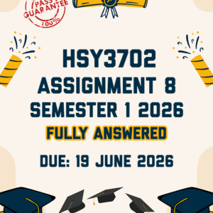 HSY3702 ASSIGNMENT 8 (PORTFOLIO) SEMESTER 1 2026 - BOTH TOPICS PROVIDED (DUE 19 JUNE 2026)