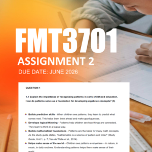 FMT3701 Assignment 2 Semester 1 2026 - Due July 2026