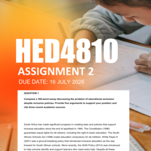 HED4810 Assignment 2 Semester 1 2026 - Due 16 July 2026