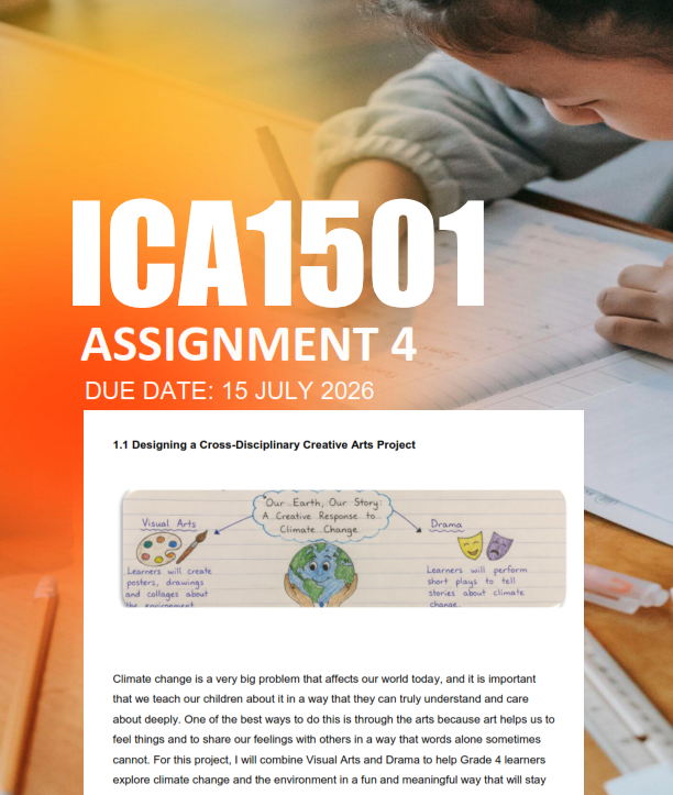 ICA1501 Assignment 4 Semester 1 2026 - Due 15 July 2026
