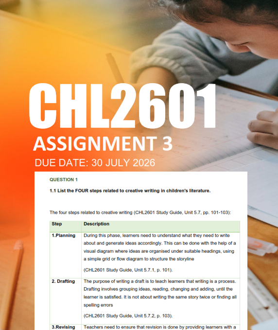 CHL2601 Assignment 3 Semester 2 2026 - Due 30 July 2026
