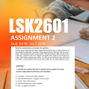LSK2601 Assignment 2 Semester 2 2026 - Due July 2026