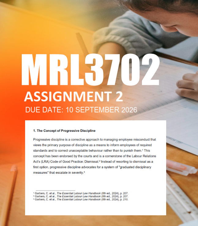 MRL3702 Assignment 2 Semester 2 2026 - Due 10 September 2026