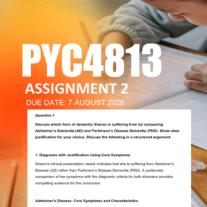 PYC4813 Assignment 2 Semester 2 2026 - Due 7 August 2026