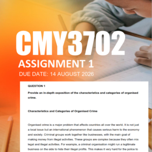 CMY3702 Assignment 1 Semester 2 2026 - Due 14 August 2026