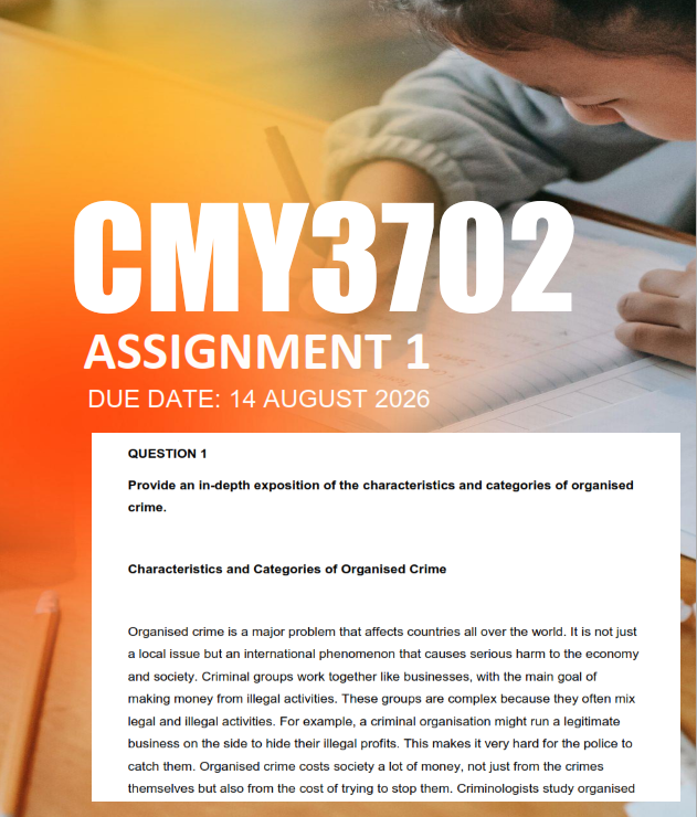 CMY3702 Assignment 1 Semester 2 2026 - Due 14 August 2026