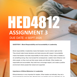 HED4812 Assignment 3 Semester 2 2026 - Due 4 September 2026