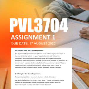 PVL3704 Assignment 1 Semester 2 2026 - Due 17 August 2026