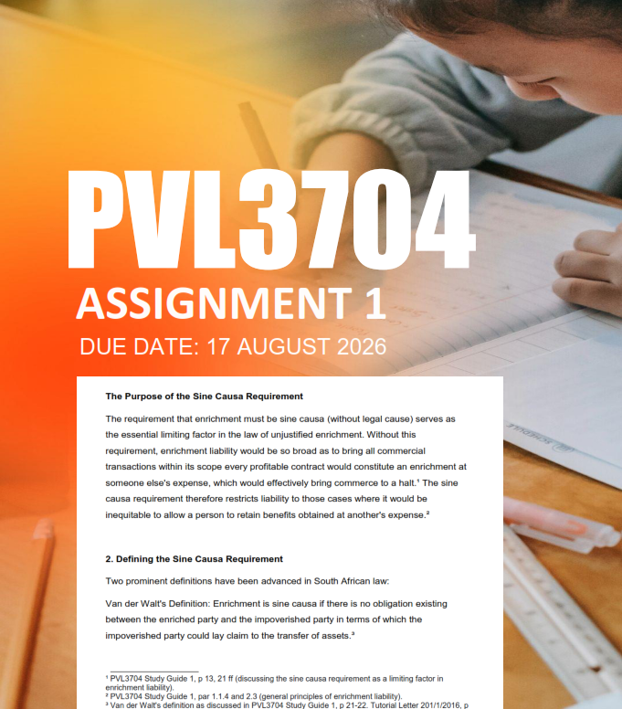 PVL3704 Assignment 1 Semester 2 2026 - Due 17 August 2026