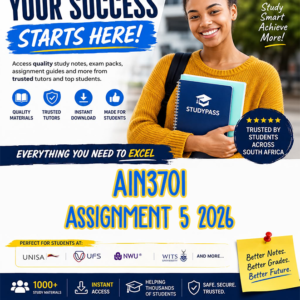 AIN3701 Assignment 5 2026 (ANSWERS) – Due 7 AUGUST 2026 (100% TRUSTED & BEST ANSWERS)