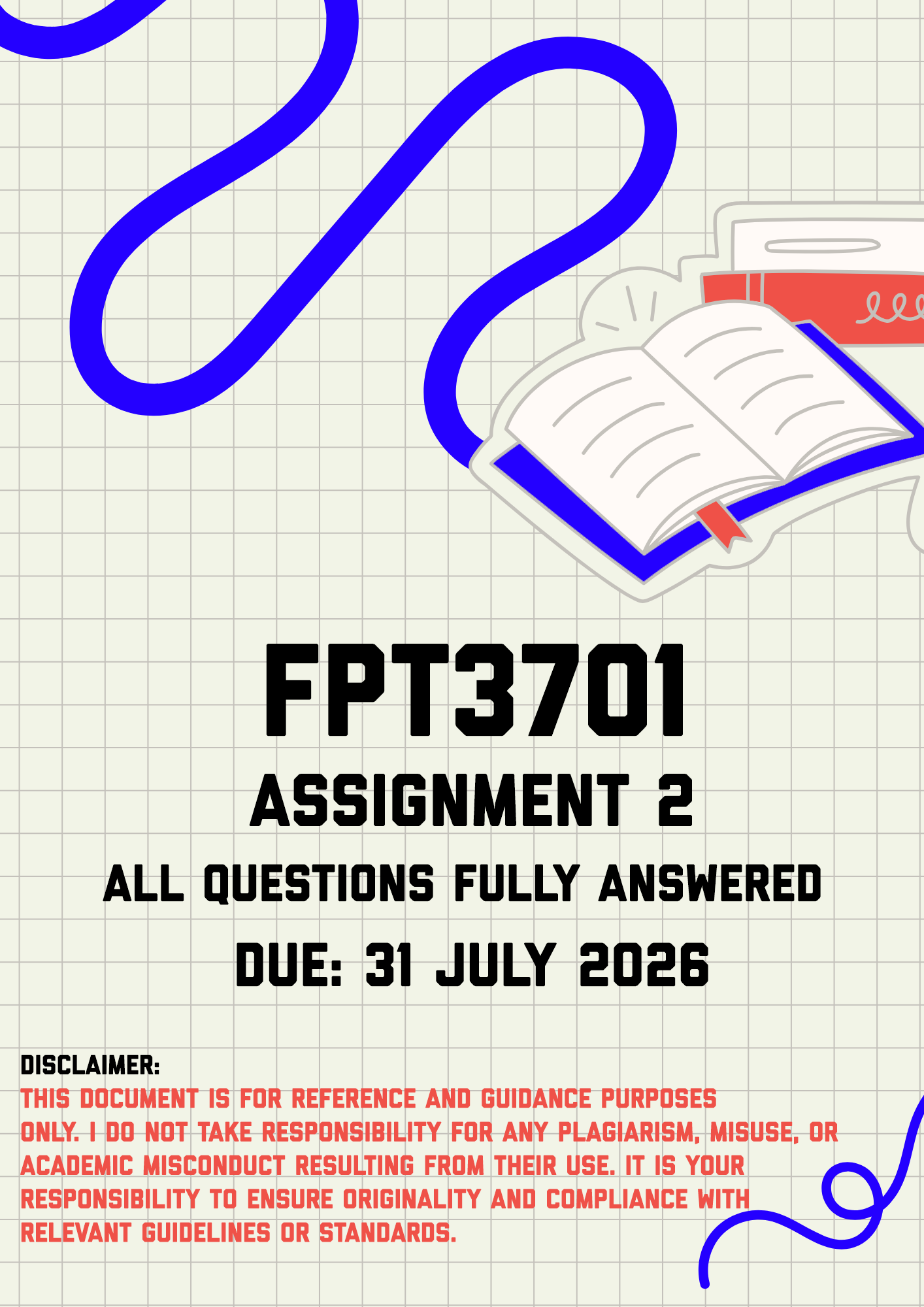 FPT3701 Assignment 2 Memo | Due 31 July 2026