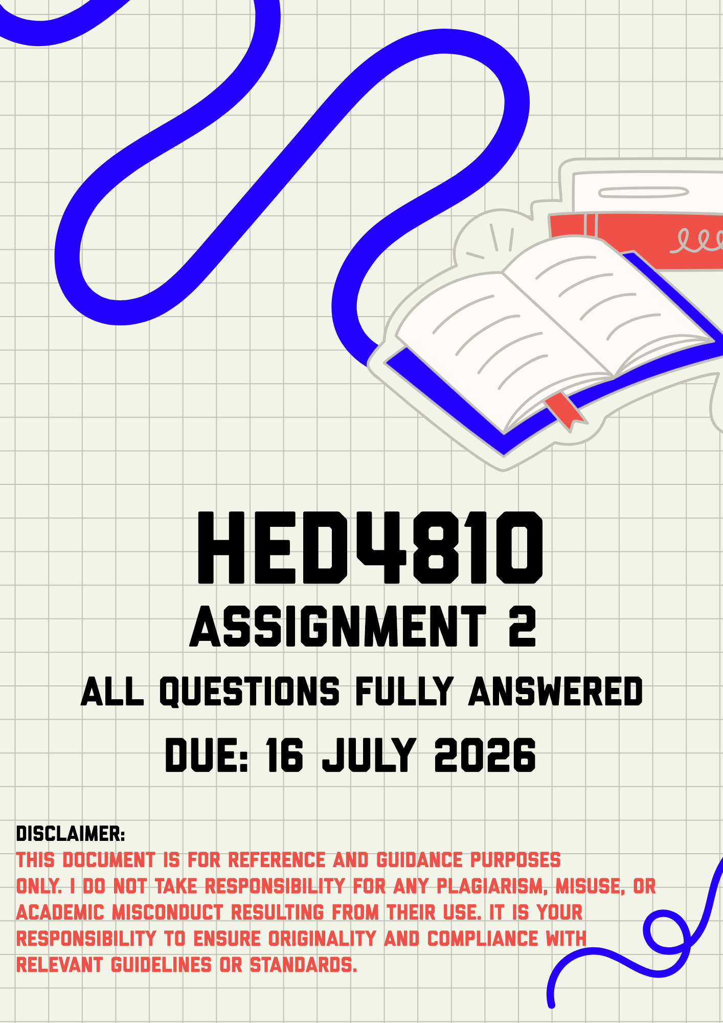 HED4810 Assignment 2 Memo | Due 16 July 2026