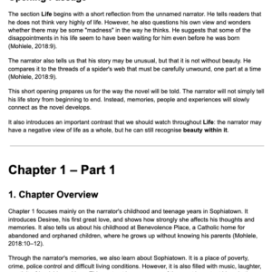 SMALL CHAPTERS OVERVIEW AND SUMMARIES - ENG1501 NTHIKENG MOHLELE
