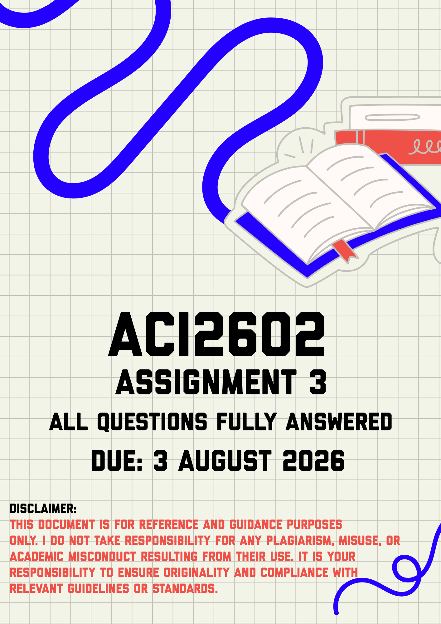 ACI2602 Assignment 3 Memo | Due 3 August 2026