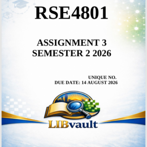 RSE4801 Assignment 3 (COMPLETE ANSWERS) 2026 - Due 14 August 2026