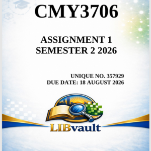 CMY3706 Assignment 1 (COMPLETE ANSWERS) Semester 2 2026 (357929) - Due 18 August 2026