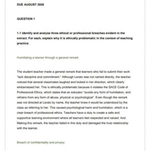 TPS3704 Assignment 2 2026 | Due August 2026 - Distinction Guaranteed