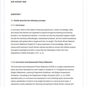 TPS2601 Assignment 3 2026 | Due August 2026 - Distinction Guaranteed