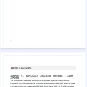 BSW4802 Assignment 2 2026 | Due 16 July 2026 - Distinction Guaranteed