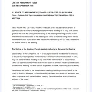 LML4806 Assignment 1 2026 | Due 18 September 2026 - Distinction Guaranteed