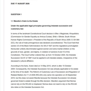 PVL2602 Assignment 1 2026 | Due 17 August 2026 - Distinction Guaranteed