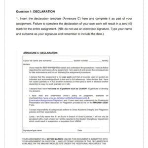 MNG4801 Assignment 3 2026 | Due August 2026 - Distinction Guaranteed